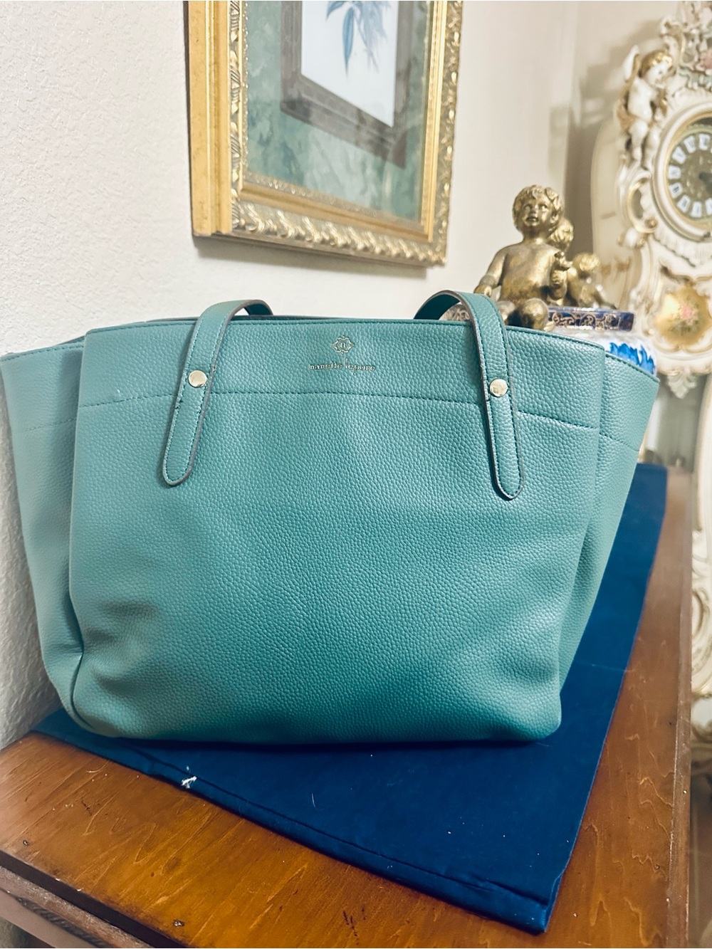 Nanette Lepore Seafoam
Pebbled Leather Tote. @ Poshmark